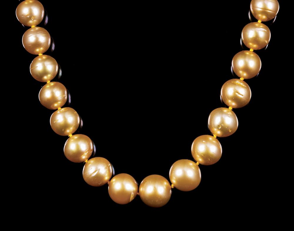 GOLDEN SOUTH SEA PEARL NECKLACE14 31b2d9