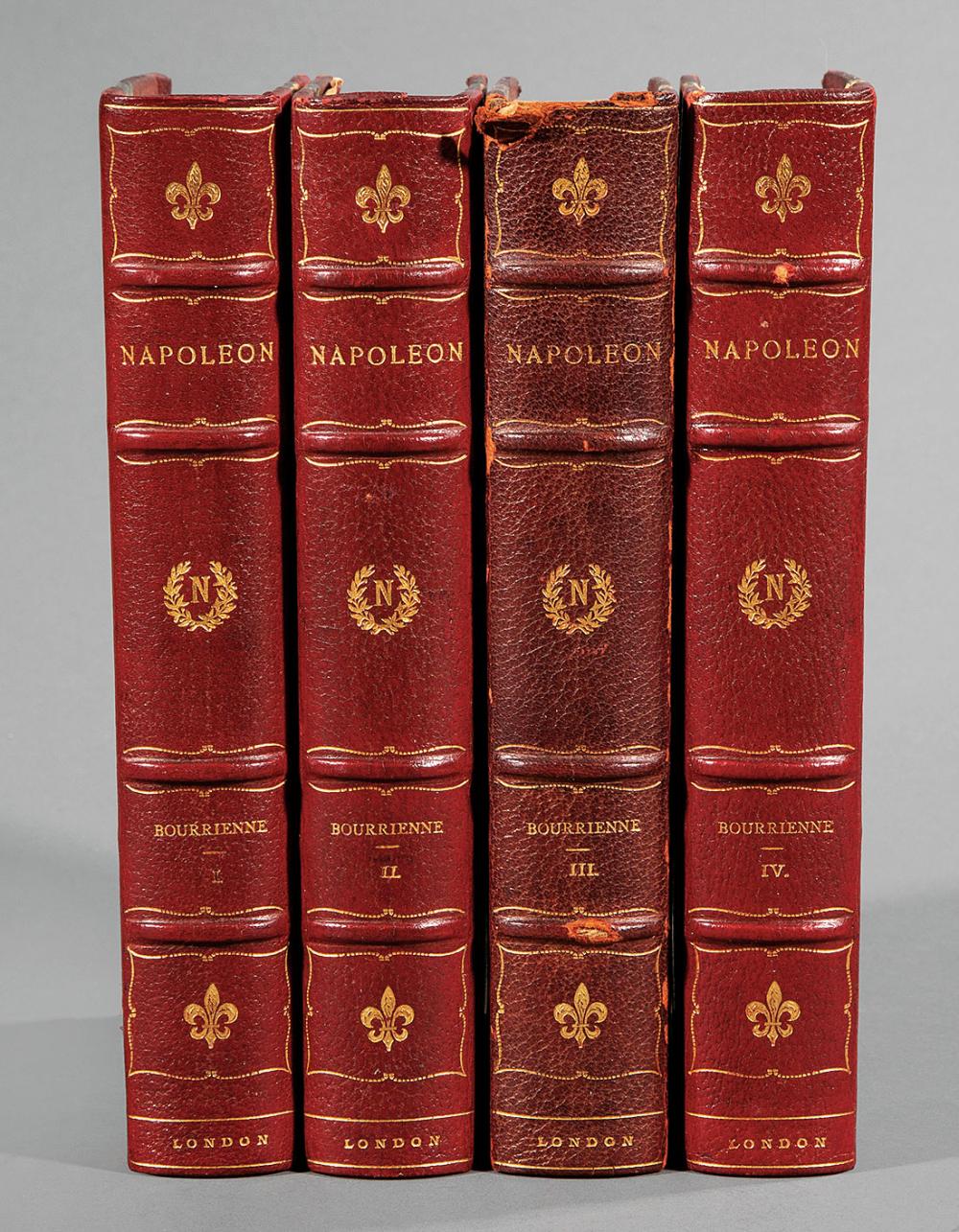 MEMOIRS OF NAPOLEON 4 VOLUMES Leather 31b2fa