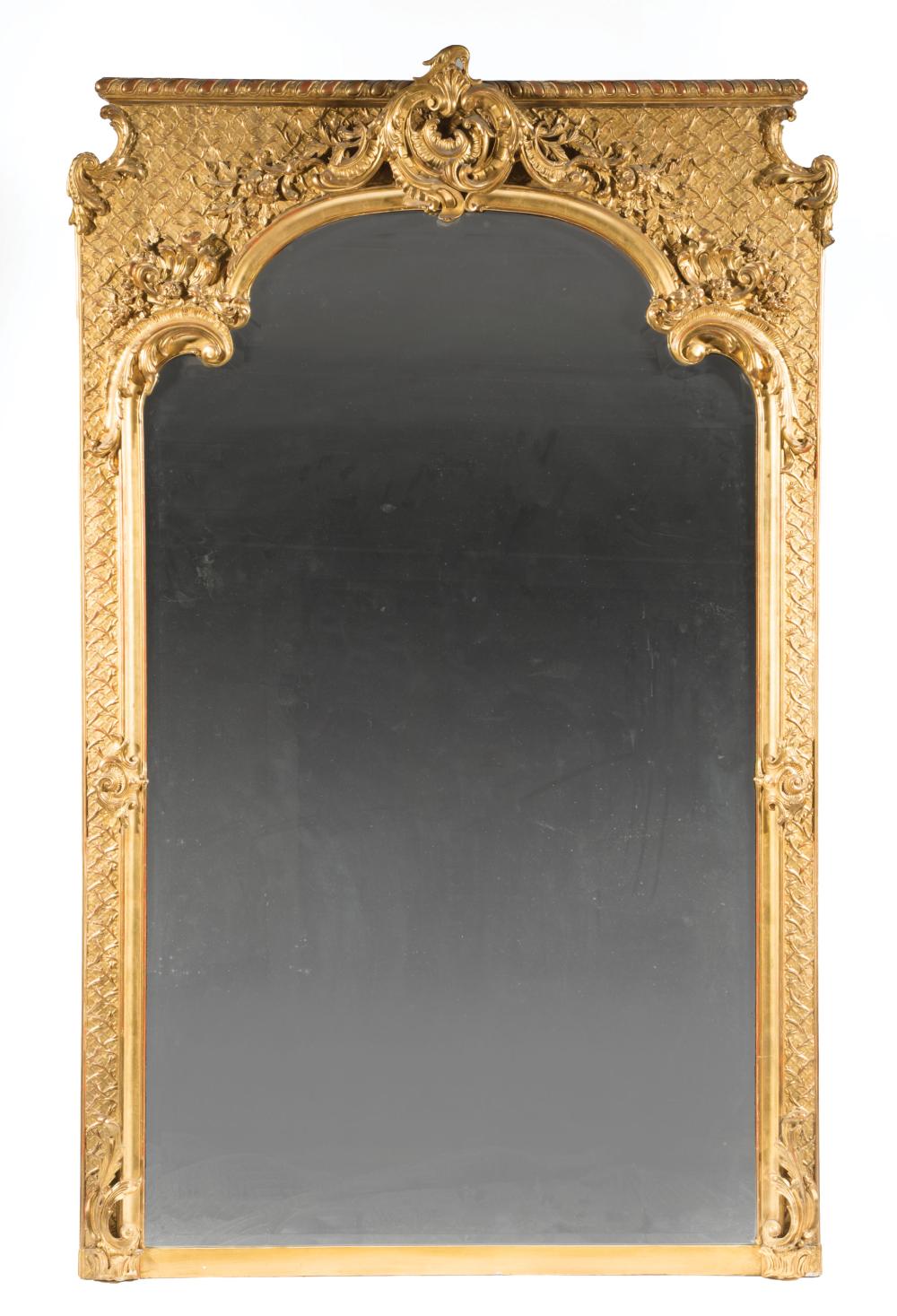 FRENCH CARVED AND GILDED OVERMANTEL