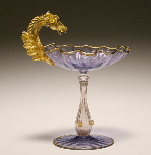 Salviati Murano glass Pegasus tazza  4f855