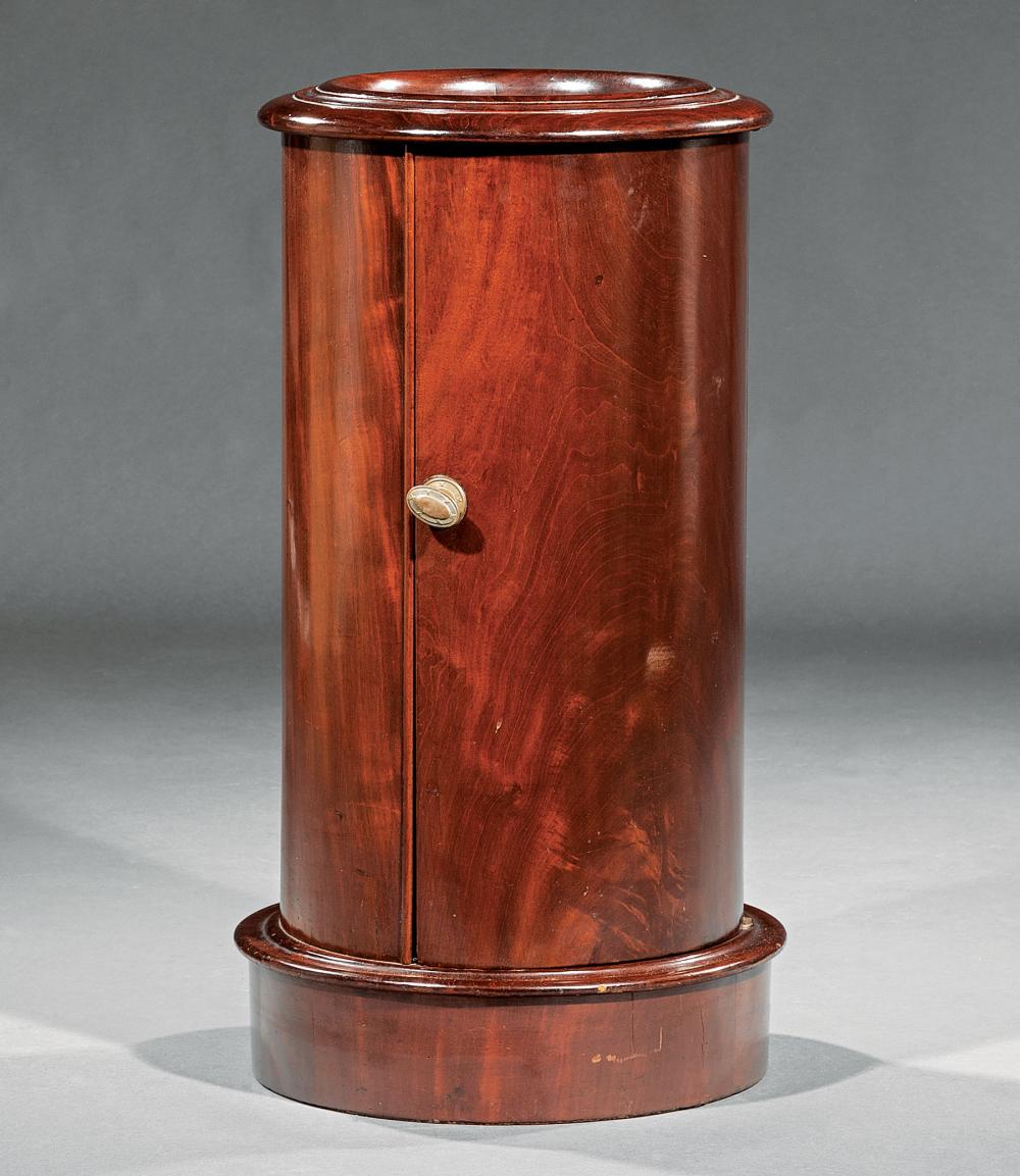 AMERICAN CARVED MAHOGANY CYLINDER 31b360