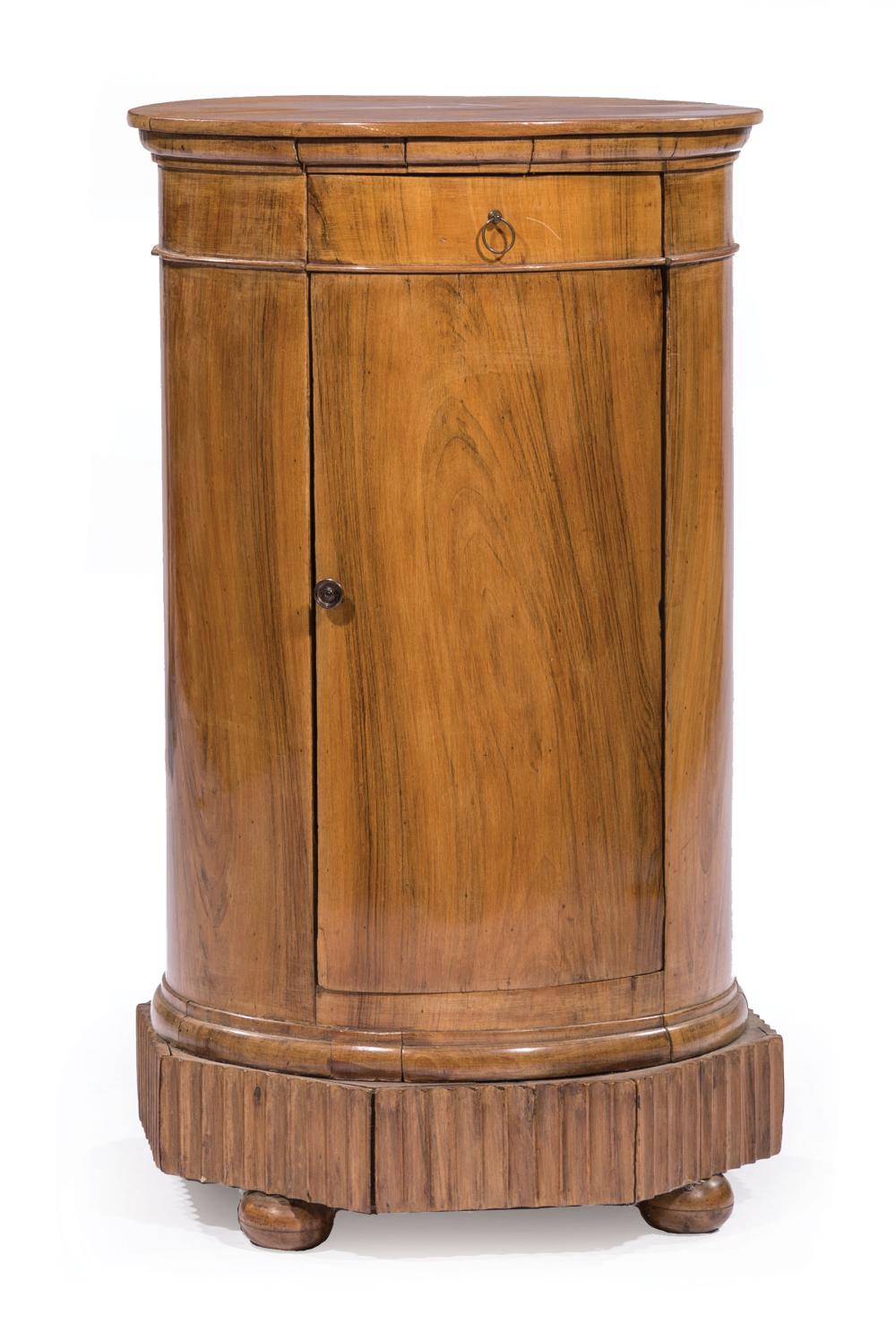 CARVED MAHOGANY CYLINDER COMMODEContinental