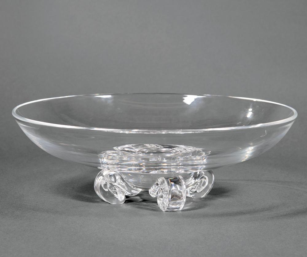 STEUBEN GLASS "LOW FOOTED" BOWLLarge