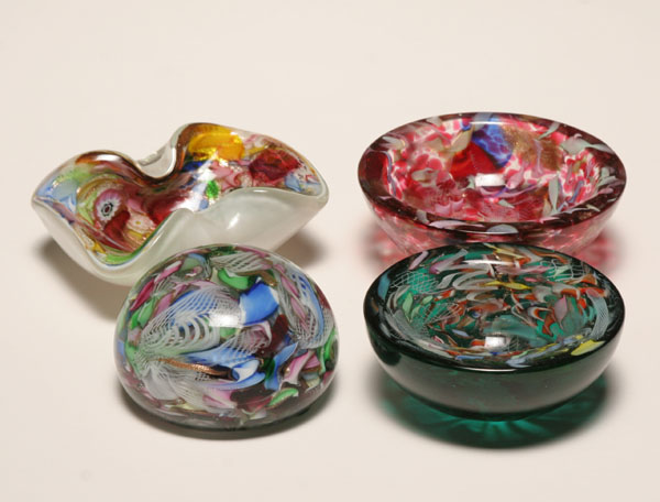 Lot of 4 AVEM Murano glass tutti 4f872