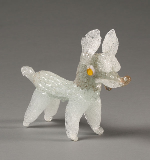 Art glass pulegoso dog figure  4f879
