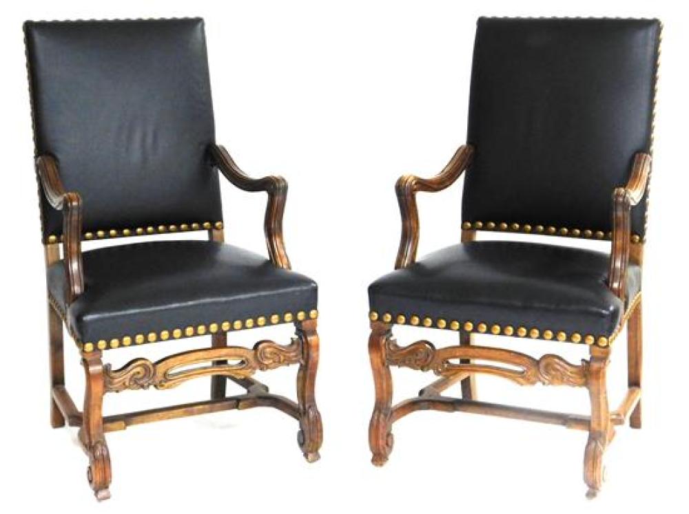 PAIR OF BAROQUE STYLE ARMCHAIRS,