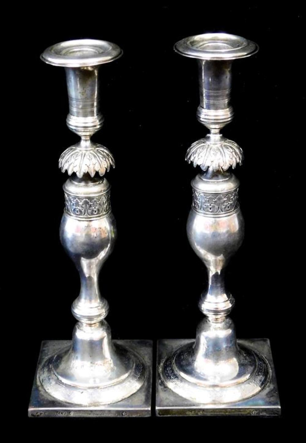 SILVER PAIR OF CANDLESTICKS TESTED 31b4d0