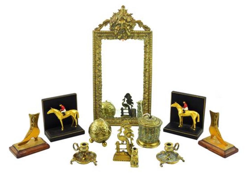 METALWARE MIRROR BOOKENDS AND 31b532
