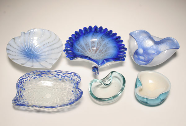 Lot of 6 Murano glass bowls each 4f888