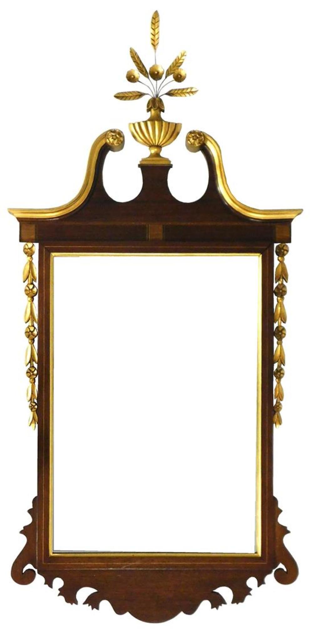 FEDERAL STYLE WALL MIRROR, MAHOGANY,