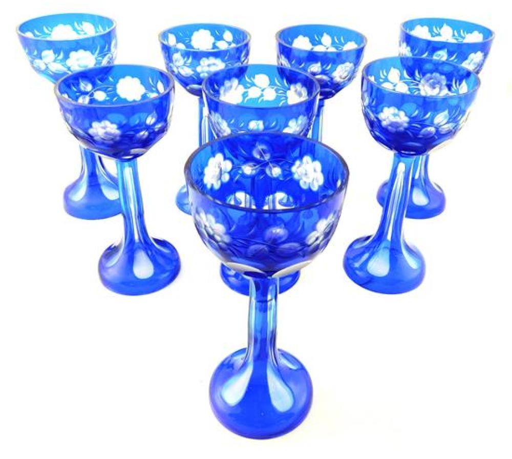 GLASS: BOHEMIAN HAND-BLOWN COBALT