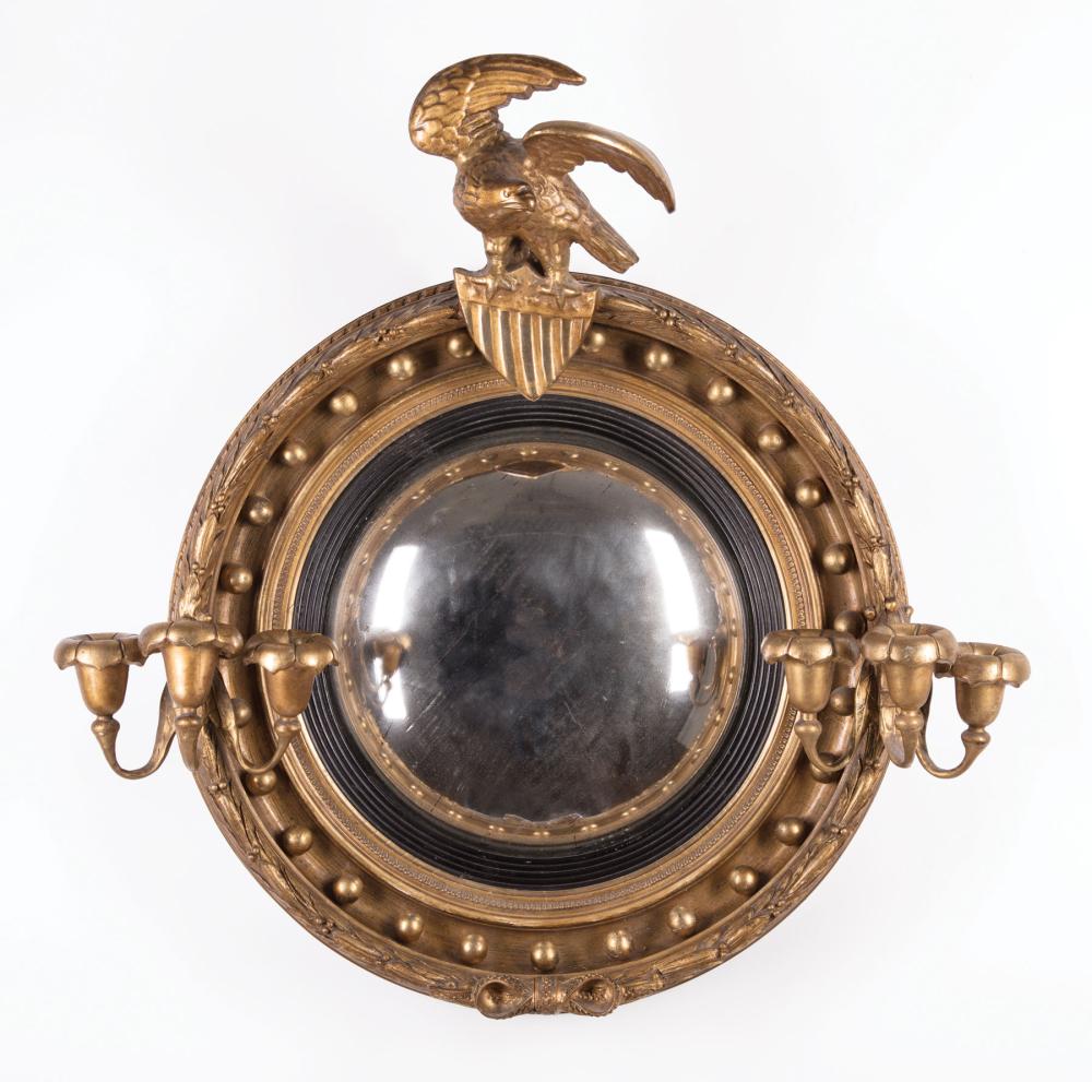 ENGLISH CARVED AND GILDED CONVEX