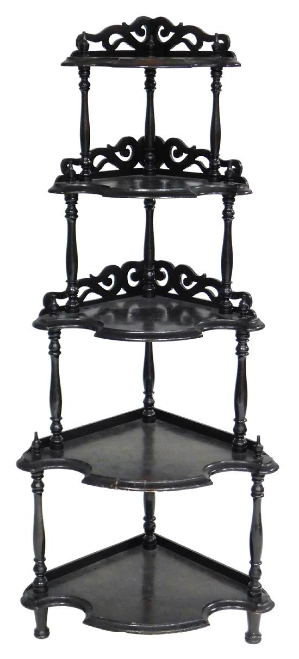 ETAGERE LATE 19TH C FIVE SHAPED 31b5b9