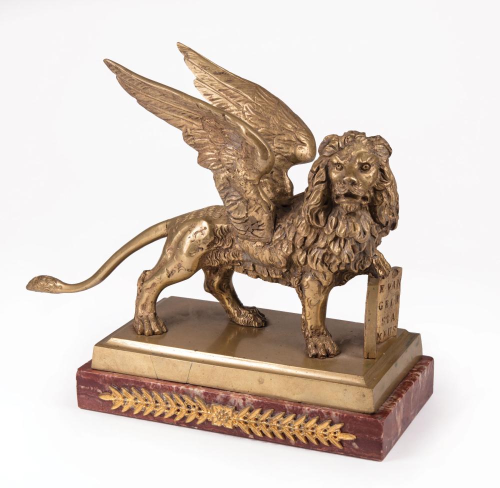 BRONZE FIGURE OF THE LION OF ST  31b5c2