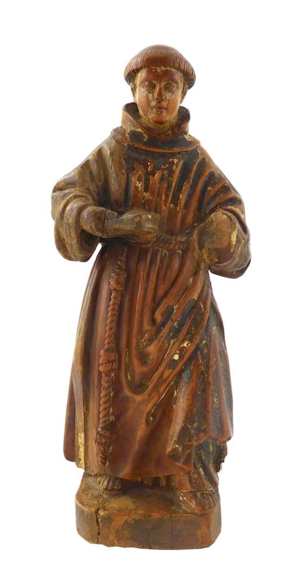 SANTO CARVED WOOD FIGURE, 19TH