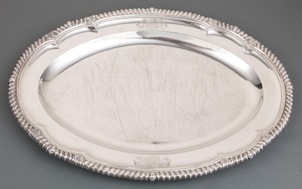 RUNDELL STERLING SILVER PLATTERGeorge