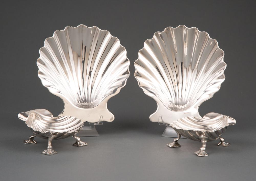 STERLING SILVER BUTTER SHELLS, BAILEYPair