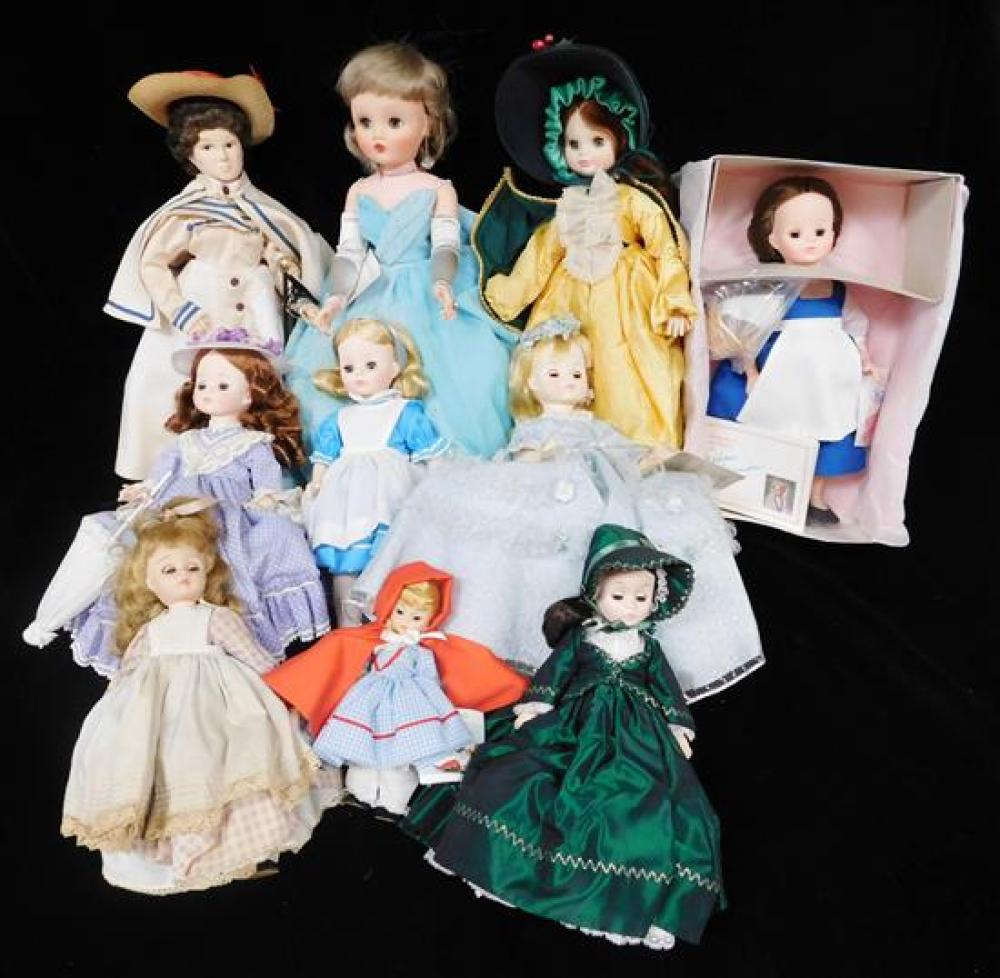 DOLLS: TEN MADAME ALEXANDER DOLLS, INCLUDING;