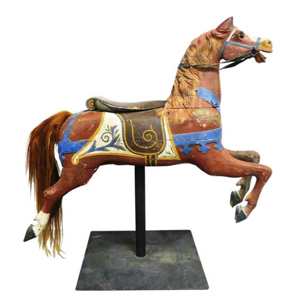 CAROUSEL HORSE, LATE 19TH C./ EARLY