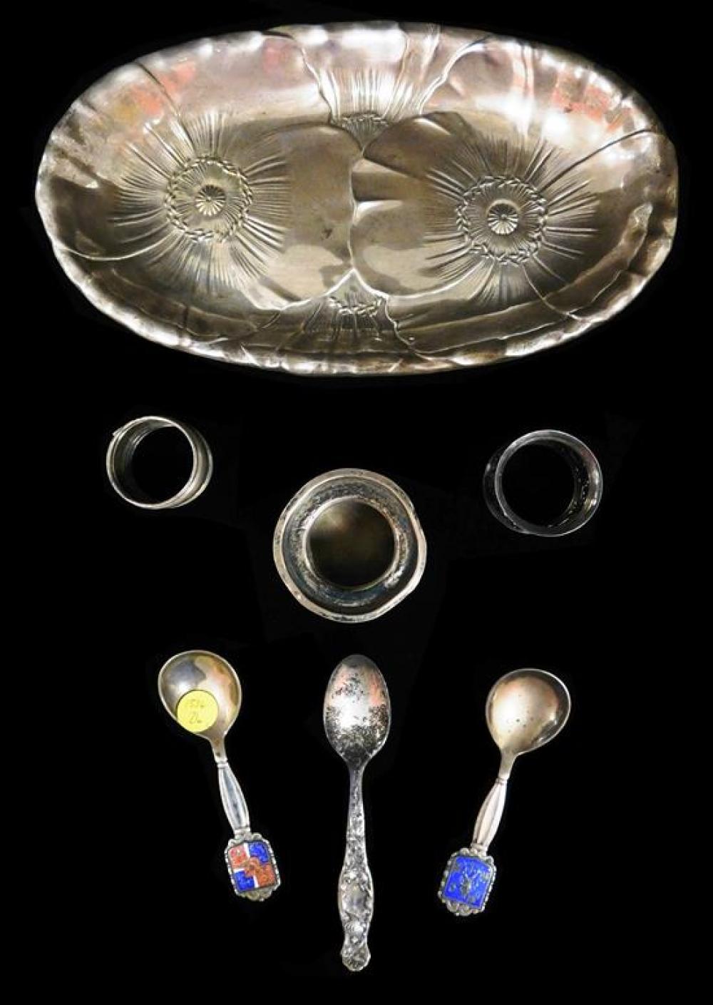 SILVER: SEVEN PIECES OF STERLING,