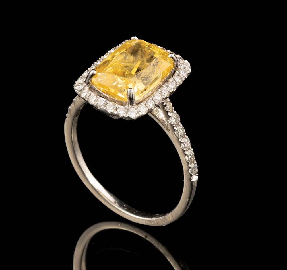 PLATINUM YELLOW SAPPHIRE DIAMOND 31b898