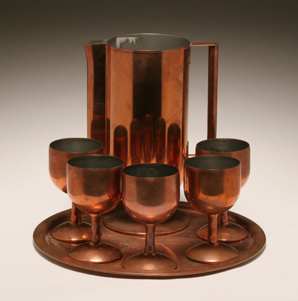Machine Age copper wash drink set