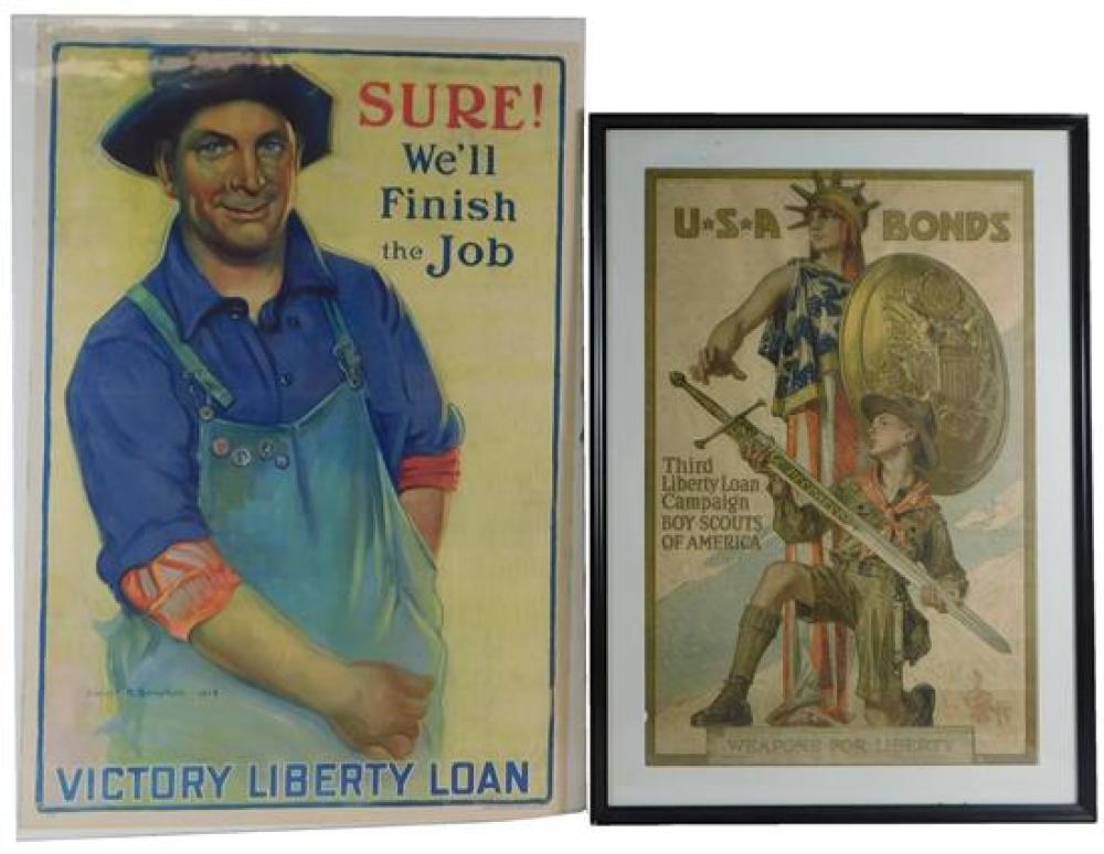 TWO WWI POSTERS, INCLUDING: J.C. LEYENDECKER