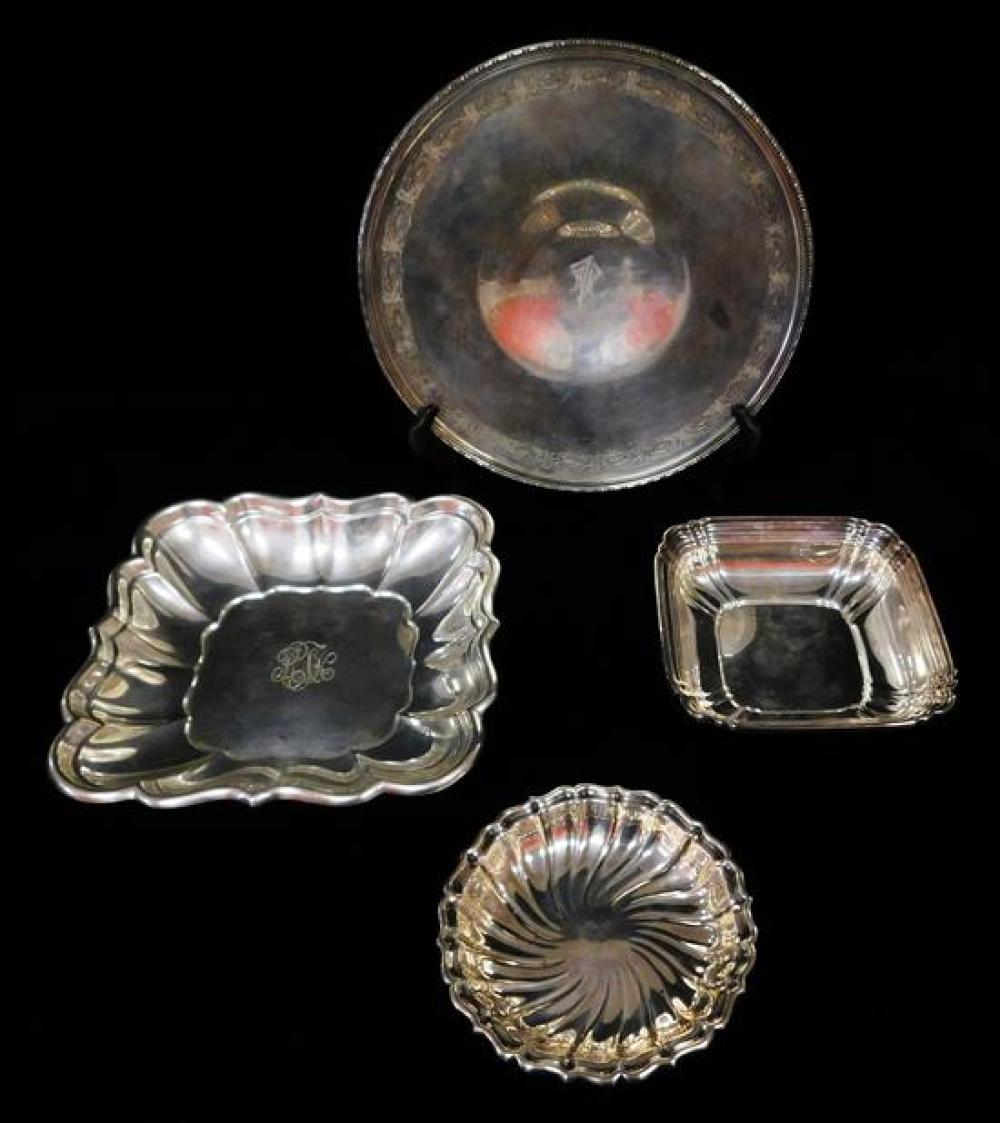 SILVER FOUR STERLING ORNATE DISHES  31b91b