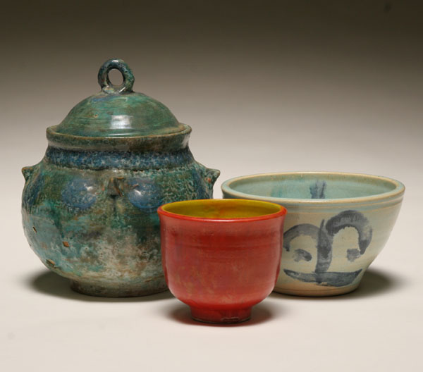 Three Robert Lohman studio pottery 4f8f7