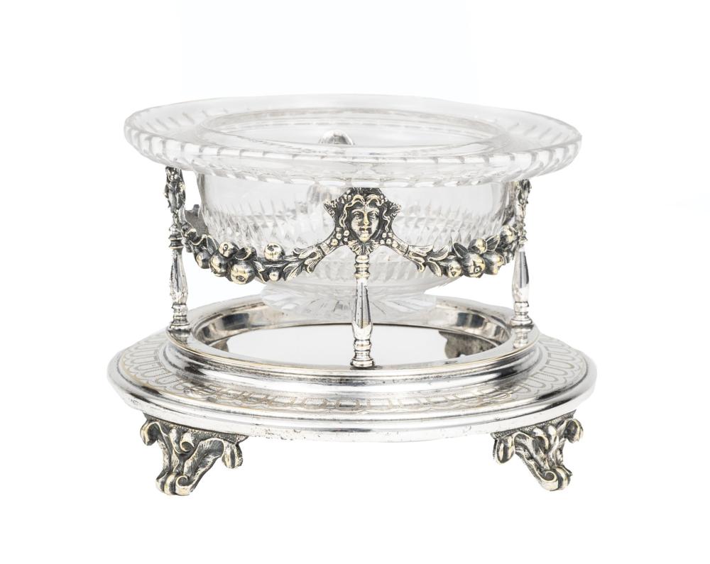 SILVERPLATE CAVIAR SERVING DISHAntique