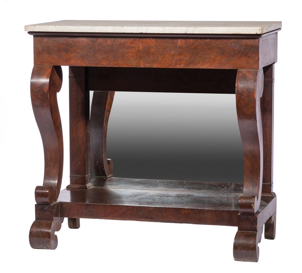 LATE CLASSICAL MAHOGANY PIER TABLEAmerican