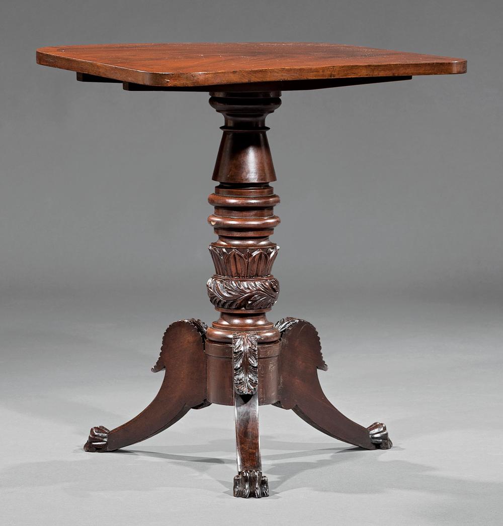 CLASSICAL CARVED MAHOGANY CANDLESTANDAmerican