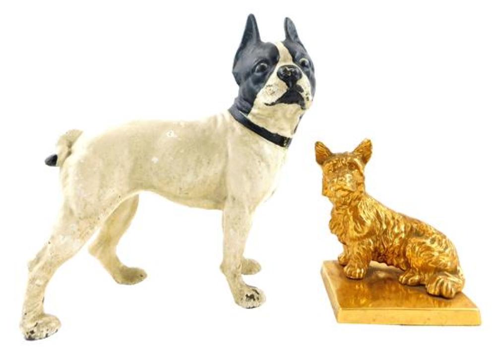 HUBLEY ETC TWO CAST METAL DOGS  31ba5c