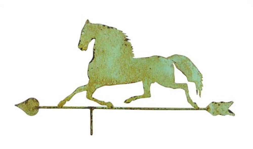 19TH C. "RUNNING HORSE" WEATHERVANE,