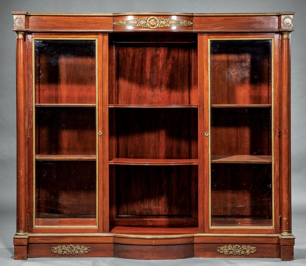 BRONZE MOUNTED MAHOGANY BIBLIOTHEQUEEmpire Style 31bac5