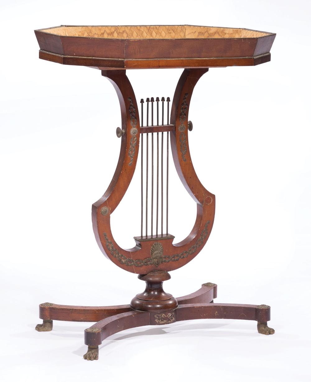 BRONZE-MOUNTED MAHOGANY SIDE TABLEContinental