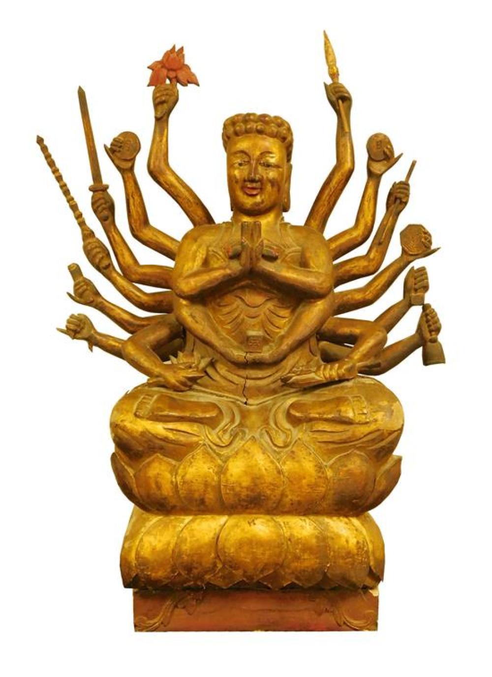 HINDU SCULPTURE OF DURGA, 19TH