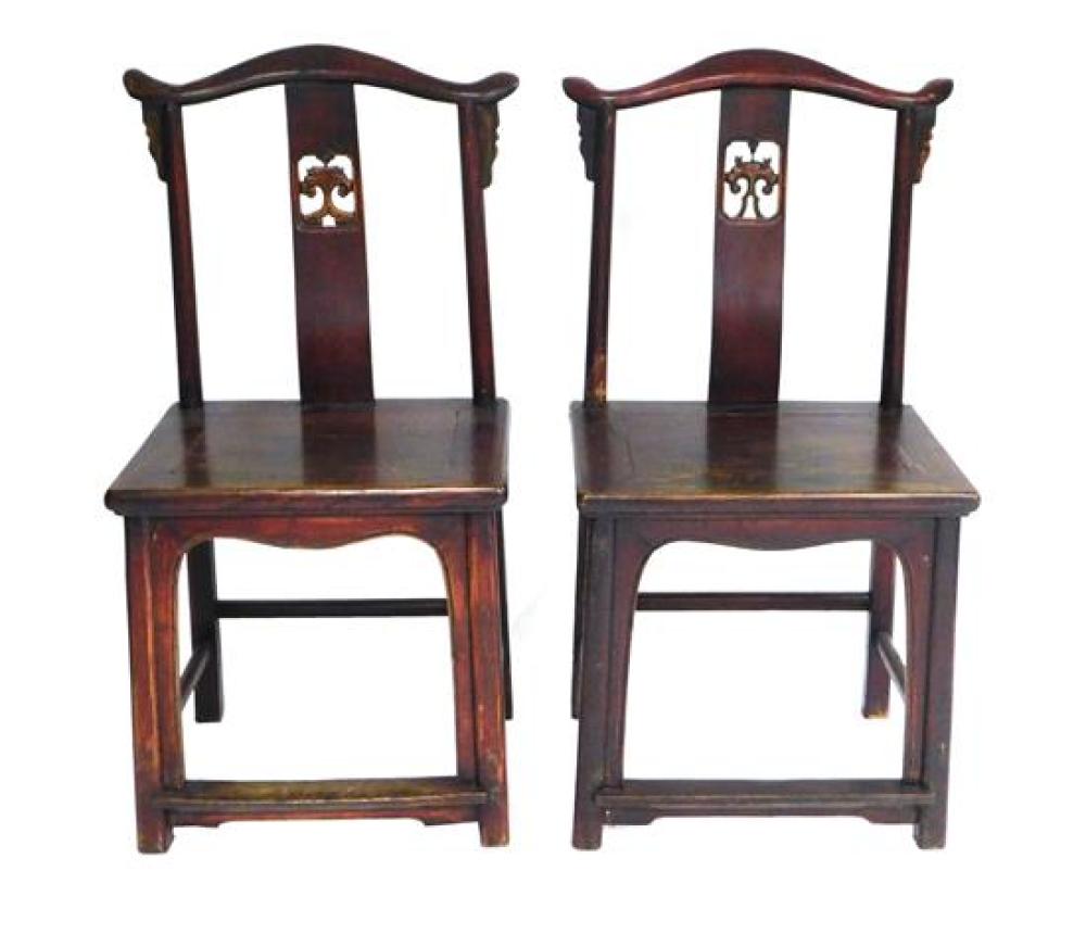 ASIAN: PAIR OF CHINESE SIDE CHAIRS,