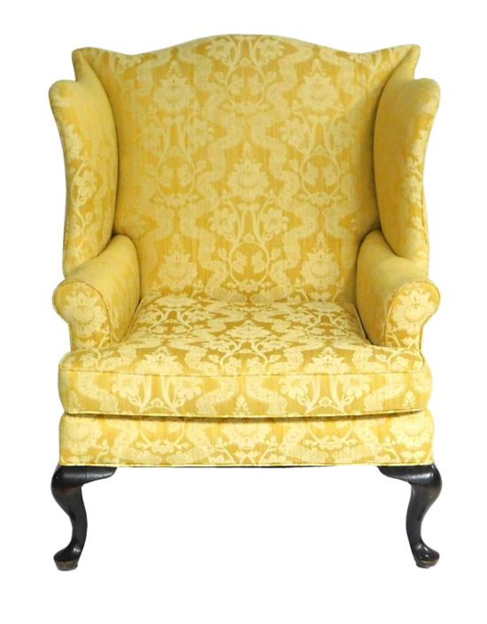 QUEEN ANNE STYLE WING CHAIR LATE 31bc08