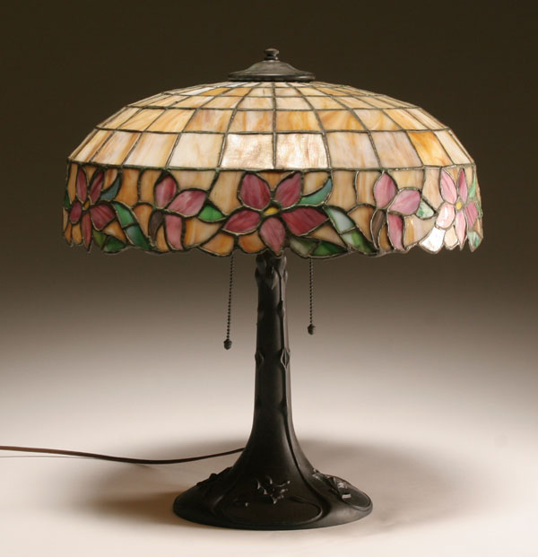 Chicago Mosaic leaded glass lamp;