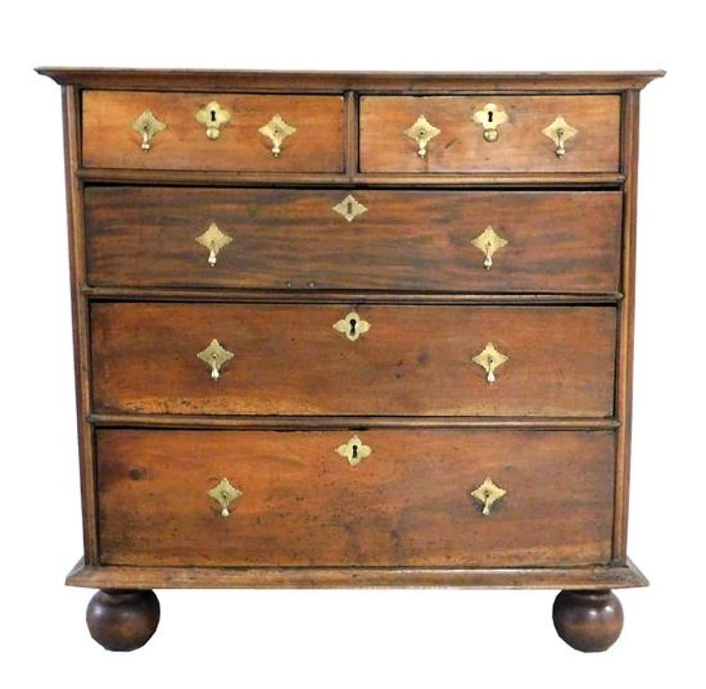 EARLY ENGLISH CHEST OF DRAWERS,