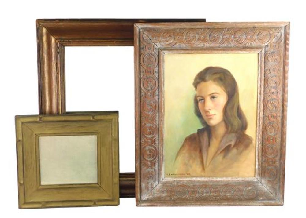 THREE WOOD CARVED FRAMES TWO WITH 31bc79