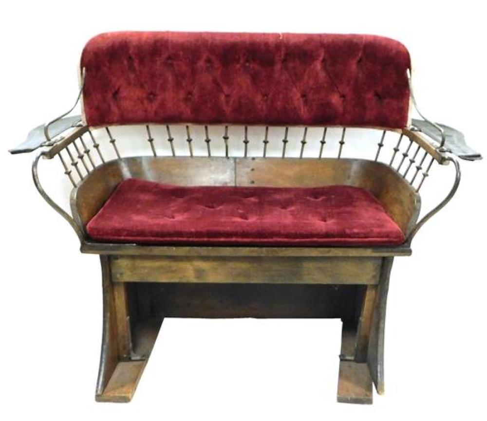 HORSE CARRIAGE BENCH, 19TH C. WITH