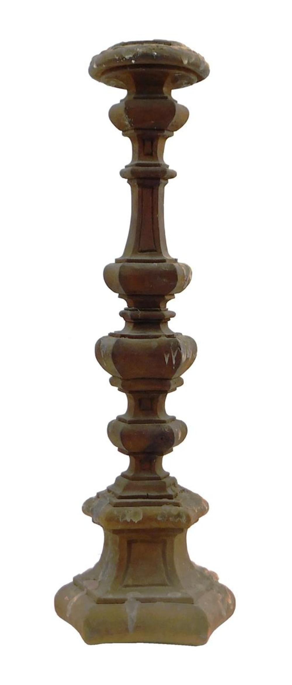 WOOD CANDLESTICK, CONTINENTAL,