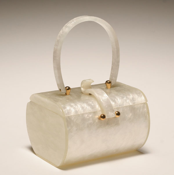 Vintage white pearlescent handbag 4f94c