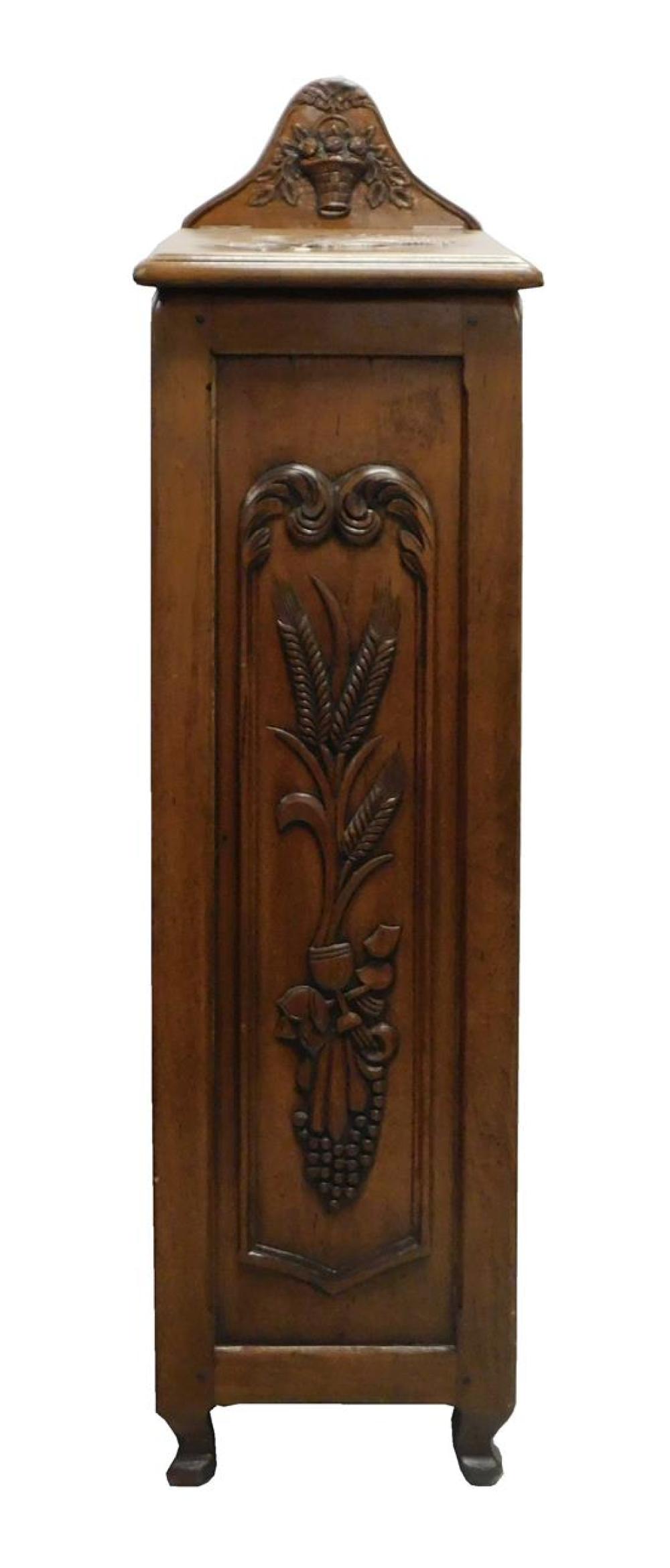 COUNTRY FRENCH CARVED PANETIERE,