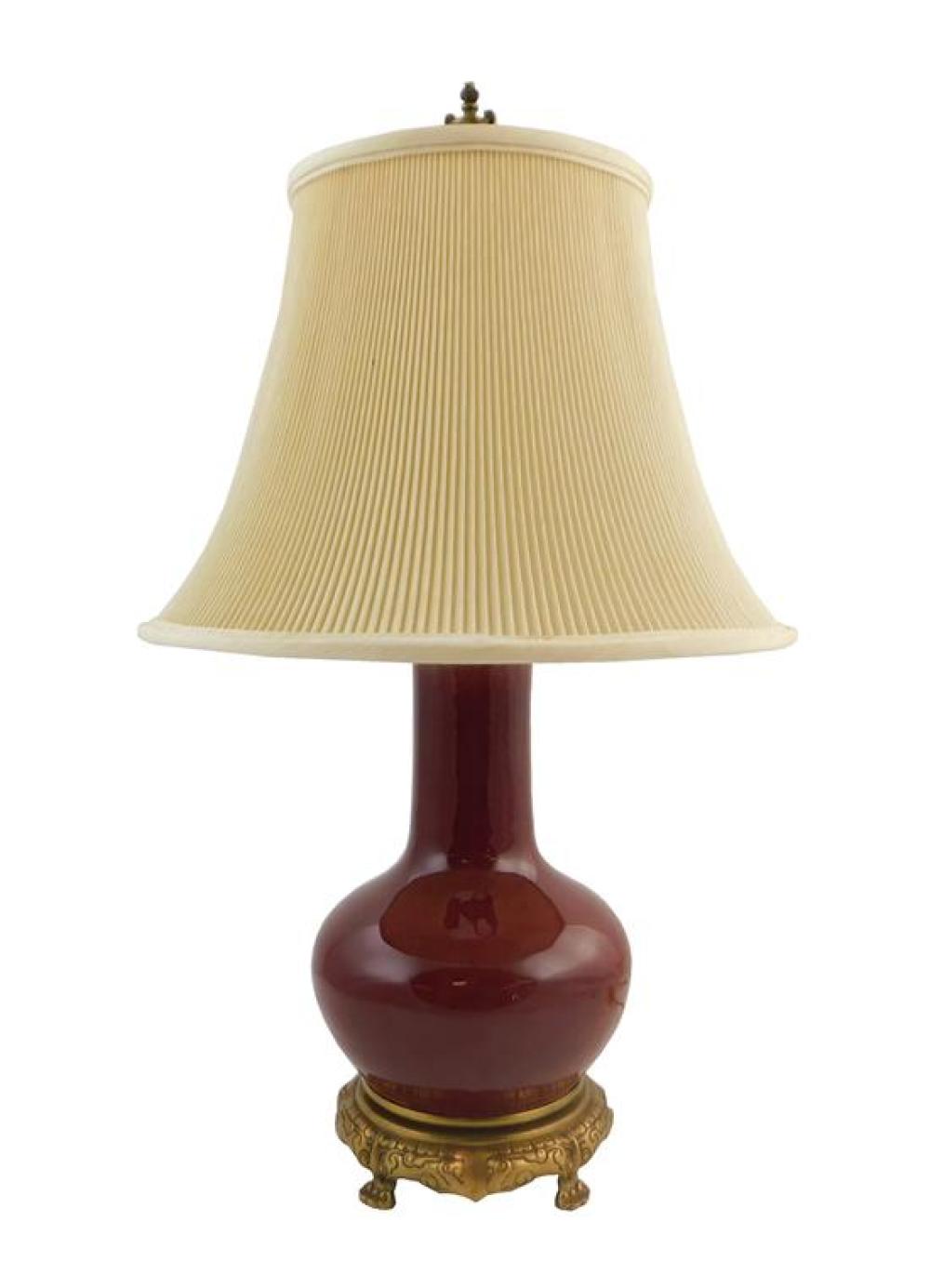 ASIAN CHINESE SANG DE BOEUF LAMP  31bd33