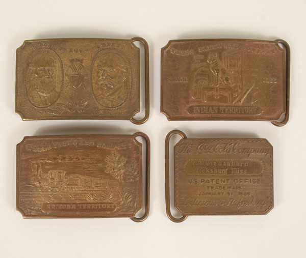 Wells Fargo bronze belt buckles by Tiffany,
