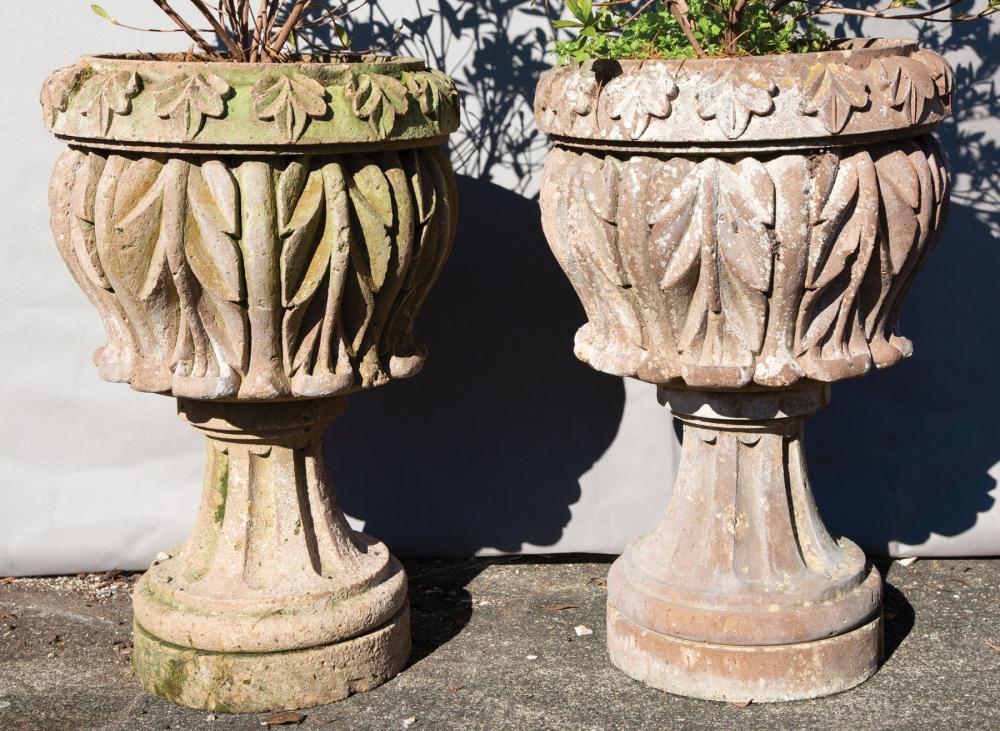 PAIR OF CONTINENTAL MOLDED STONE