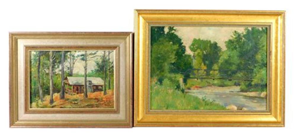 TWO 20TH C. OILS ON BOARD, INCLUDING: